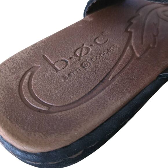 B.O.C Born Concept Women's Size 7 Brown Floral Embossed Thong Sandals - Picture 3 of 7